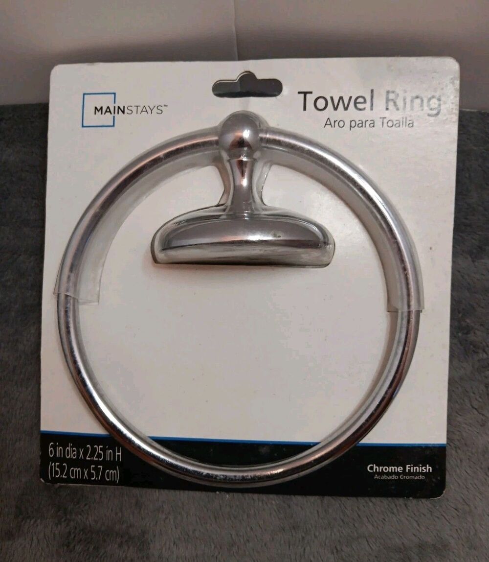 Mainstays Chrome 6" Towel Ring